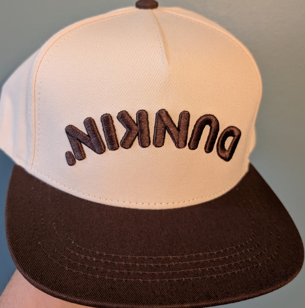 Dunkin' Cream and Brown Cap